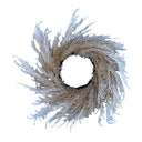 24” Artificial Pampas Grass Wreath, Botanical Faux Pampas Door Wreath for Home Décor, Boho Farmhouse Wall Accent, Christmas & Wedding Decoration