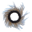 24” Artificial Pampas Grass Wreath, Botanical Faux Pampas Door Wreath for Home Décor, Boho Farmhouse Wall Accent, Christmas & Wedding Decoration