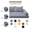 Model-1 Crib Size (52" x 28" x 6") Outdoor Daybed Mattress Bolster Backrest Cushion Pillow |COVERS ONLY|
