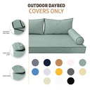 Model-2 Crib Size (52" x 28" x 6") Outdoor Daybed Mattress Bolster Backrest Cushion Pillow |COVERS ONLY|