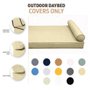 Model-5 Crib Size (52" x 28" x 6") Outdoor Daybed Mattress Bolster Backrest Cushion Pillow |COVERS ONLY|
