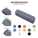 Large Size 26" x 6" Outdoor Bolster Pillow Insert and Cover
