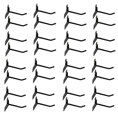 4" Slatwall Hooks, Black, Hanger Display,Display Panel Hooks Wire Metal 12Pc Set