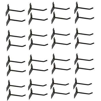 4" Slatwall Hook,Raw Steel,Hanger Display,Display Panel Hook Wire Metal 12Pc Set