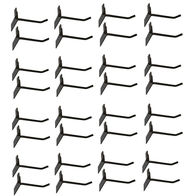 4" Slatwall Hook,Raw Steel,Hanger Display,Display Panel Hook Wire Metal 12Pc Set