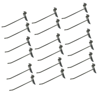 6" Slatwall Hooks,Chrome,Hanger Display,Display Panel Hooks Wire Metal 12 Pc Set