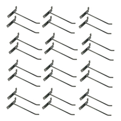 8" Slatwall Hooks,Chrome,Hanger Display,Display Panel Hooks Wire Metal 12 Pc Set