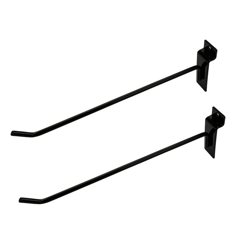 10" Slatwall Hooks,Black,Hanger Display,Display Panel Hooks Wire Metal 12 Pc Set