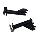2 Pc Set 3" Matte Black Hangrail Bracket Pipe Style Display Fixture Retail Store