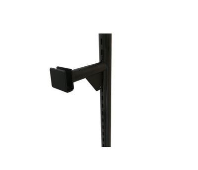 2 Pc Set 3" Matte Black Hangrail Bracket Pipe Style Display Fixture Retail Store