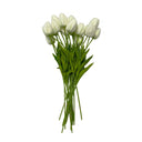 36 Pcs Artificial White Tulips 15” Real Touch Foam Tulip Bundle, Lifelike Silk Floral Stems for Home Décor, Wedding Centerpieces, Spring Arrangements & Table Vase Display