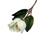 6 Pcs 32" Real Touch Magnolia Stem, Artificial Magnolia Flower Silk Floral Stem for Vase Arrangements, Wedding Décor & Home Decoration