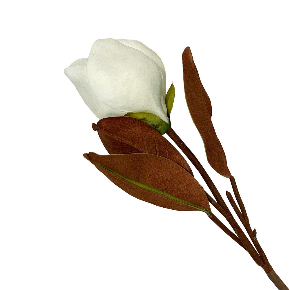 32" Real Touch Artificial Magnolia Stem Faux Flower Silk Floral Home D