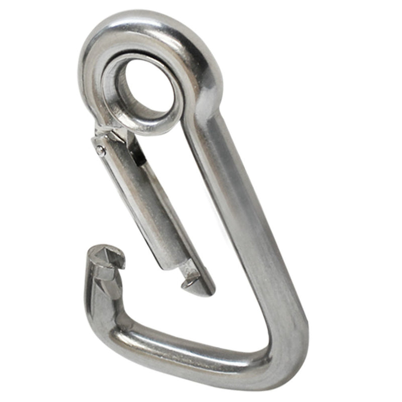 1 PC Marine Carabiner Clip Spring Snap Link Hook Eyelet 1/4" Stainless Steel