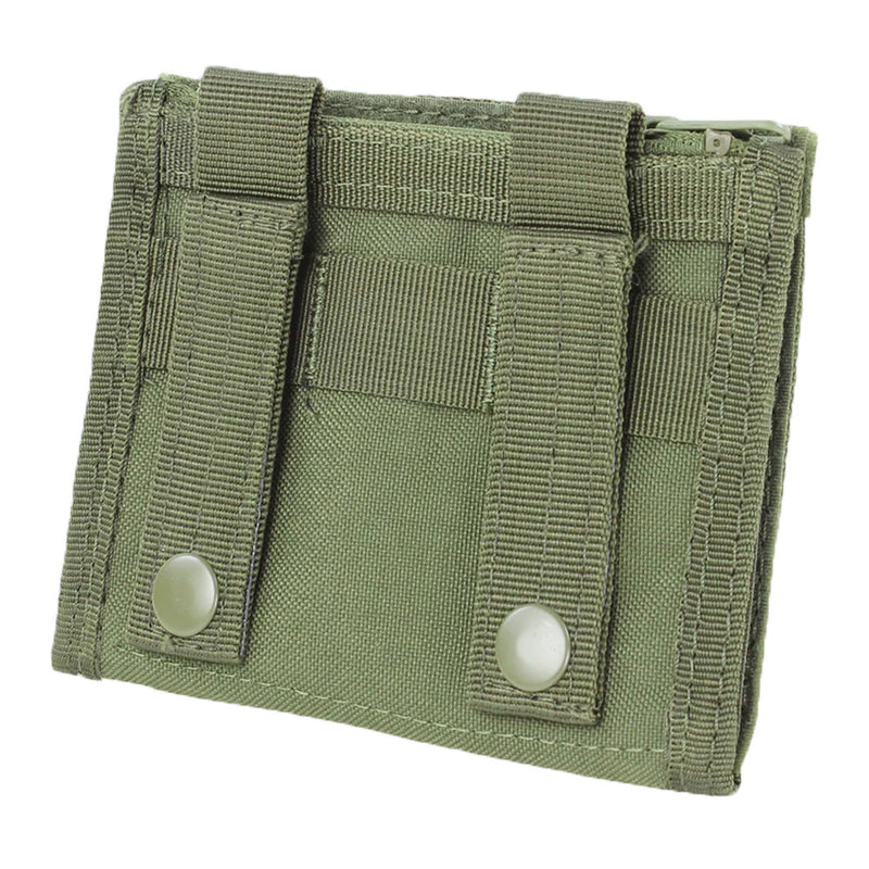 OD GREEN Tactical ID Panel Zipper Pocket MOLLE PALS Modular Card Wallet Pouch