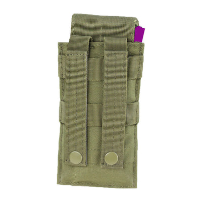 OD GREEN Tactical MOLLE PALS Single Mag Pouch Modular Closed Top