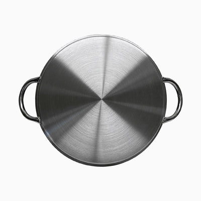 15.5" x 2" Depth HD Non-Stick Stainless Steel Comal Griddle Pan Grill W/ Handles