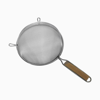 7-1/2'' Stainless Steel Single Strainer Mesh Skimmer With Wood Handle
