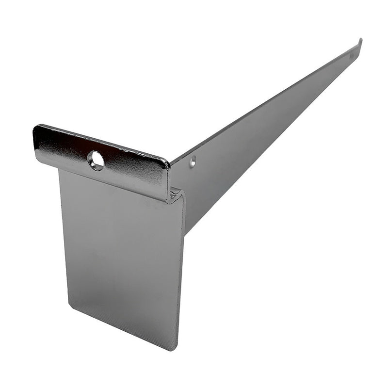 16" Slatwall Shelf Bracket, Chrome, Hanger Display Panel Shelf 10 Pc Set