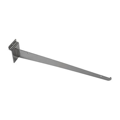 16" Slatwall Shelf Bracket, Chrome, Hanger Display Panel Shelf 10 Pc Set
