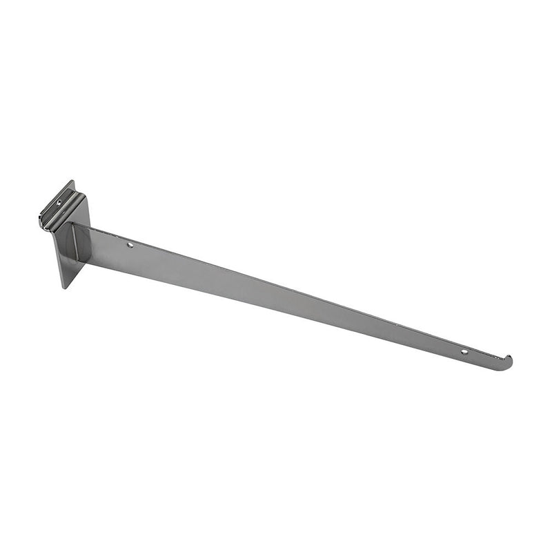 16" Slatwall Shelf Bracket, Chrome, Hanger Display Panel Shelf 10 Pc Set