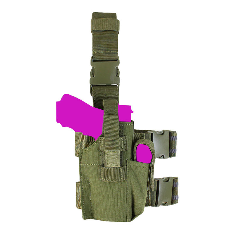 OD GREEN Tactical Drop Leg Holster With Mag Pouch