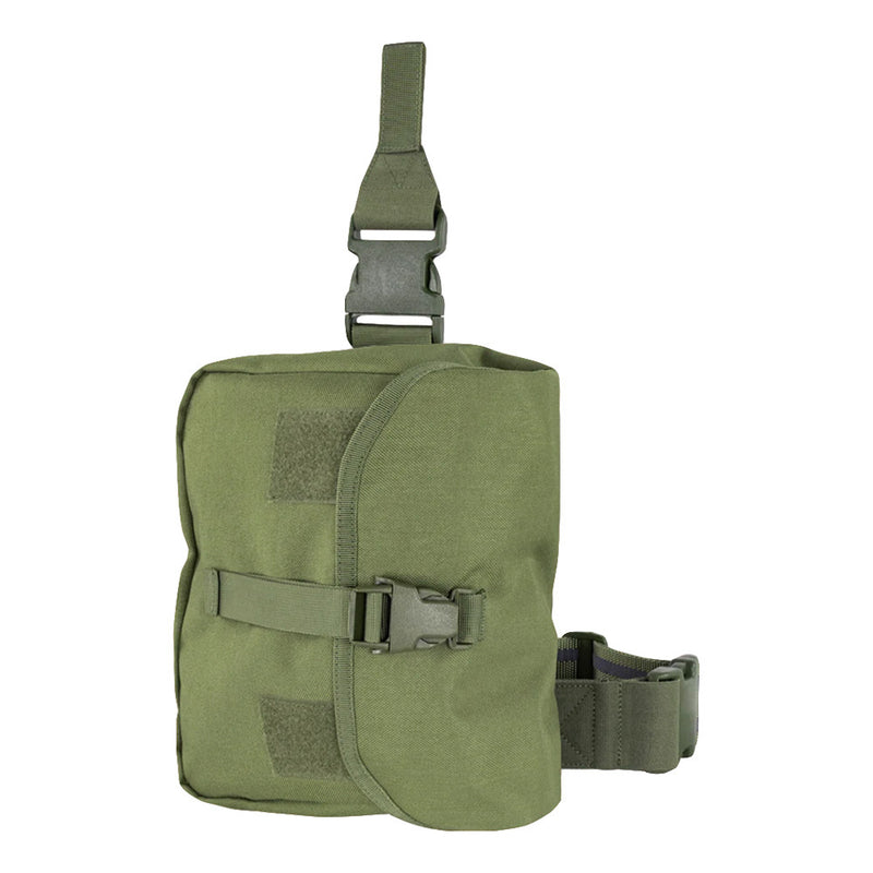 OD GREEN Tactical Gas Mask Drop Leg Pouch Rig