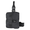BLACK Tactical Gas Mask Drop Leg Pouch Rig