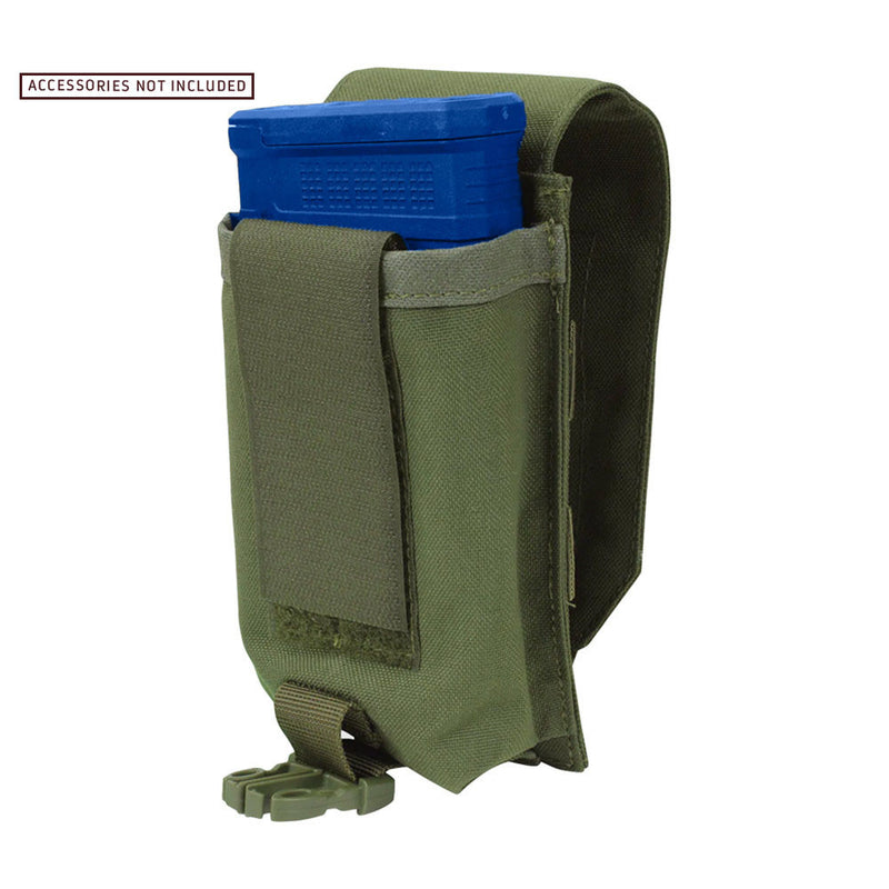 OD GREEN Hook Loop Tactical Buckled Universal Magazine Pouch 3.5"W x 7"H x 2"D