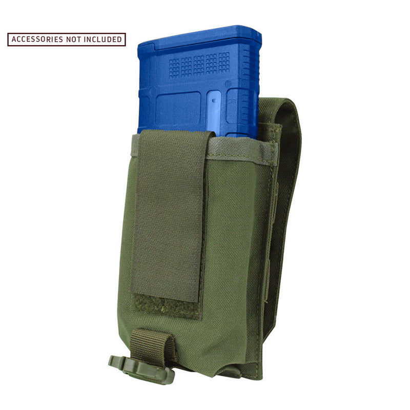 OD GREEN Hook Loop Tactical Buckled Universal Magazine Pouch 3.5"W x 7"H x 2"D