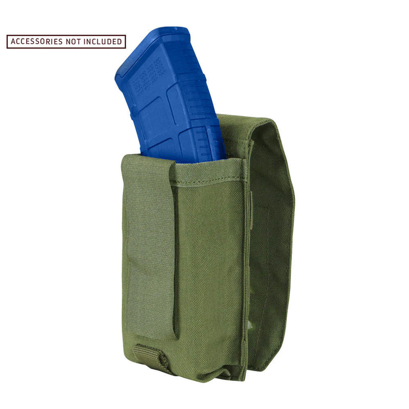 OD GREEN Hook Loop Tactical Buckled Universal Magazine Pouch 3.5"W x 7"H x 2"D