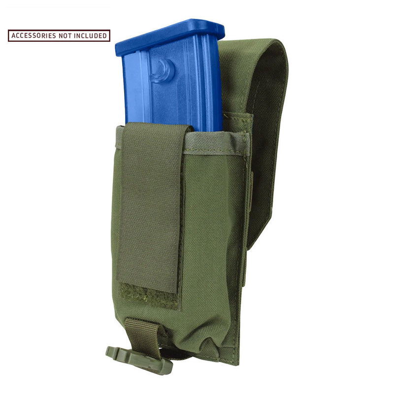 OD GREEN Hook Loop Tactical Buckled Universal Magazine Pouch 3.5"W x 7"H x 2"D