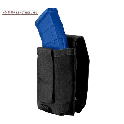 BLACK Hook Loop Tactical Buckled Universal Magazine Pouch 3.5"W x 7"H x 2"D