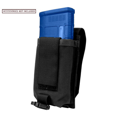 BLACK Hook Loop Tactical Buckled Universal Magazine Pouch 3.5"W x 7"H x 2"D
