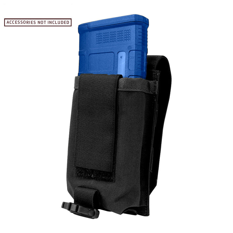 BLACK Hook Loop Tactical Buckled Universal Magazine Pouch 3.5"W x 7"H x 2"D