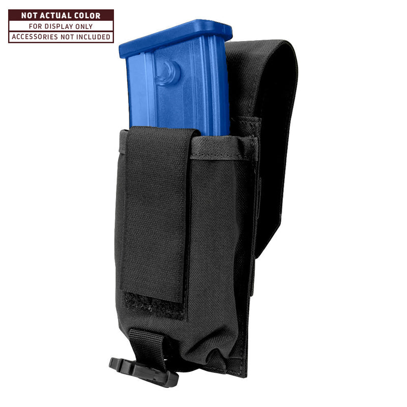 MULTICAM BLACK Hook Loop Tactical Buckled Universal Magazine Pouch 3.5"W x 7"H