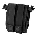 BLACK Modular MOLLE Hook Loop Magazine Micro Dump Bungee Retention Pouch