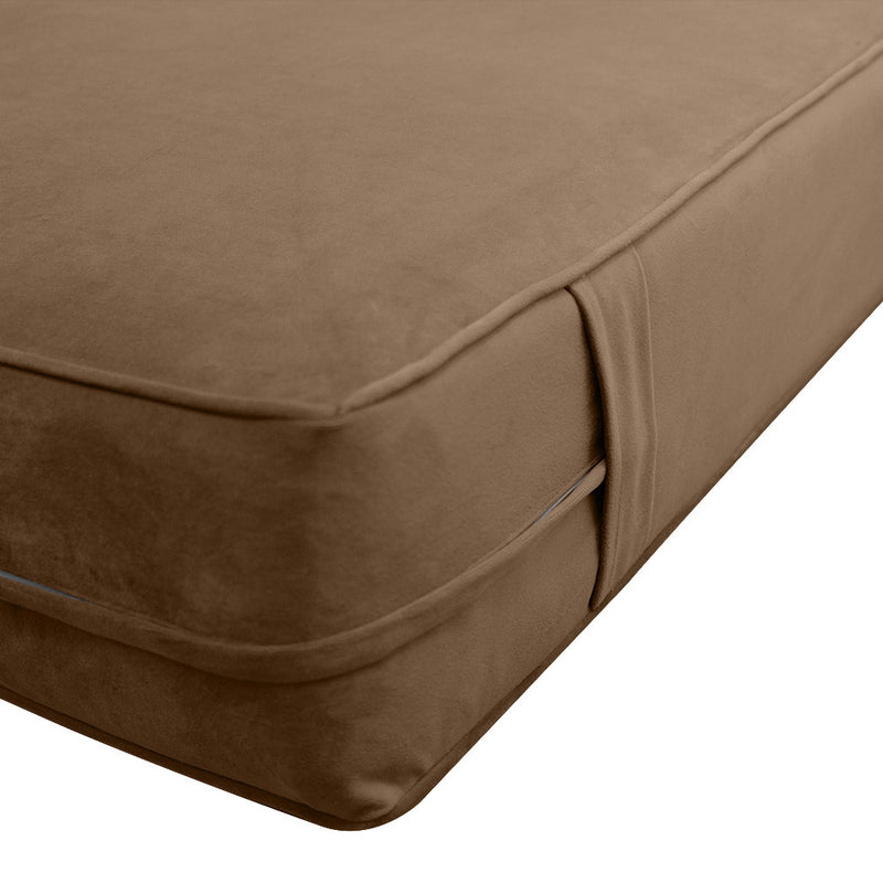 COVER ONLY Twin Same Pipe Trim Velvet Indoor Daybed Mattress Sheet 75"x39"x6"-AD308