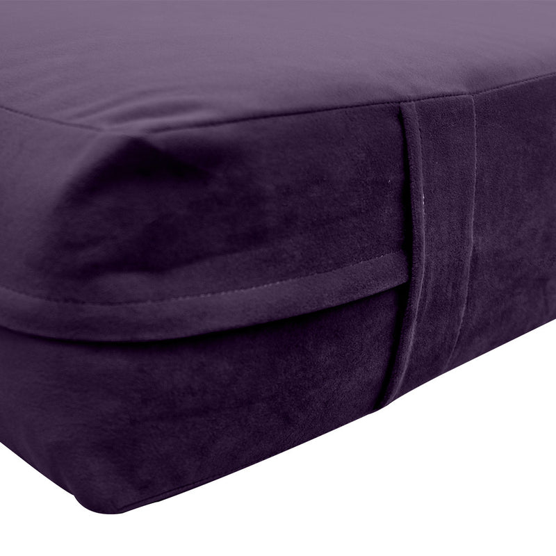 COVER ONLY Twin Knife Edge Velvet Indoor Daybed Mattress Sheet 75"x39"x8"- AD339