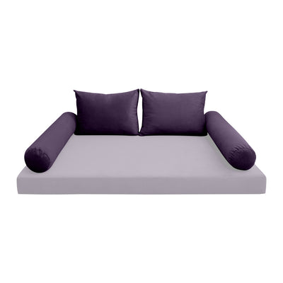 COVER ONLY Model V1 Twin Velvet Knife Edge Indoor Daybed Cushion Bolster - AD339