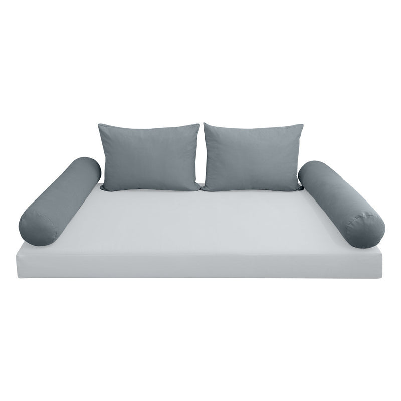 COVER ONLY Model V1 Twin Velvet Knife Edge Indoor Daybed Cushion Bolster - AD347