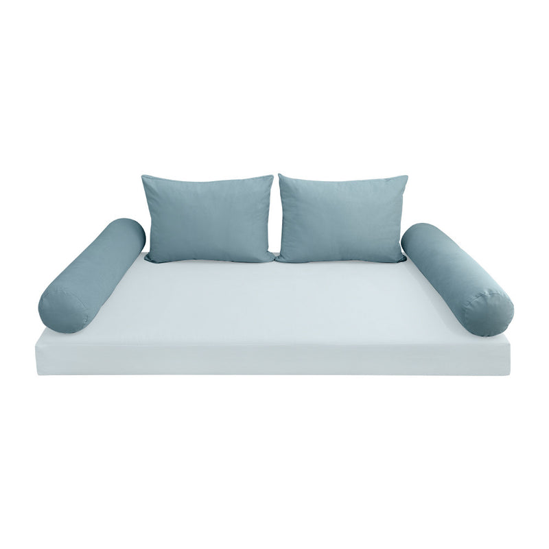 COVER ONLY Model V1 Twin Velvet Knife Edge Indoor Daybed Cushion Bolster - AD355