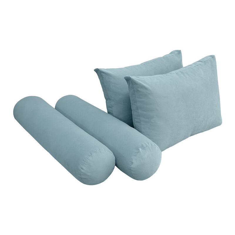 COVER ONLY Model V1 Twin Velvet Knife Edge Indoor Daybed Cushion Bolster - AD355