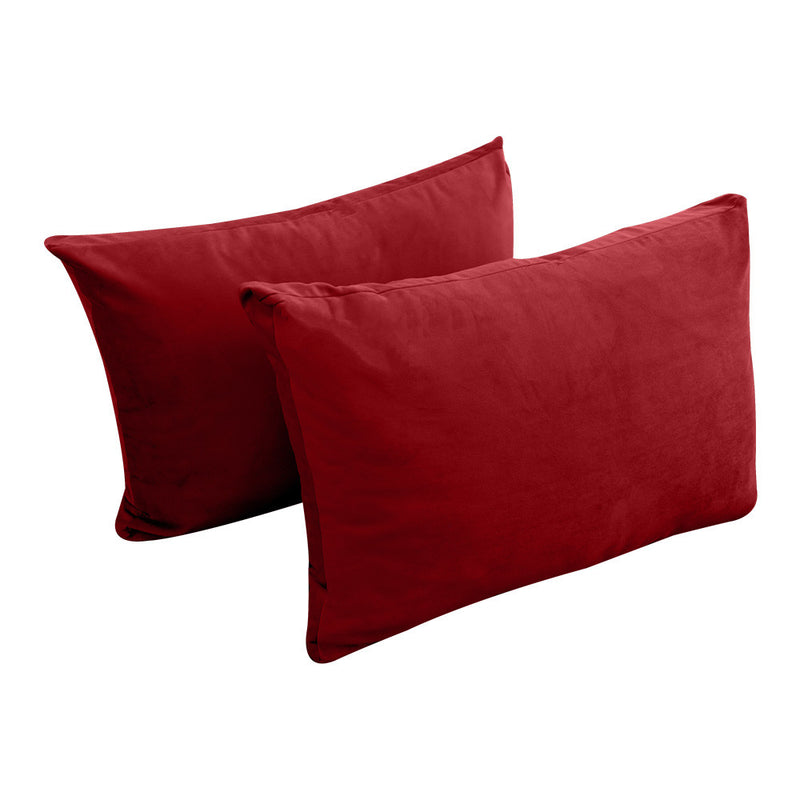 COVER ONLY Model V1 Twin Velvet Knife Edge Indoor Daybed Cushion Bolster - AD369