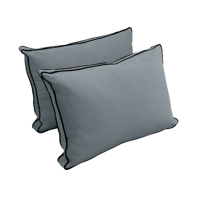 COVER ONLY Model V1 Twin Velvet Contrast Indoor Daybed Cushion Bolster - AD347
