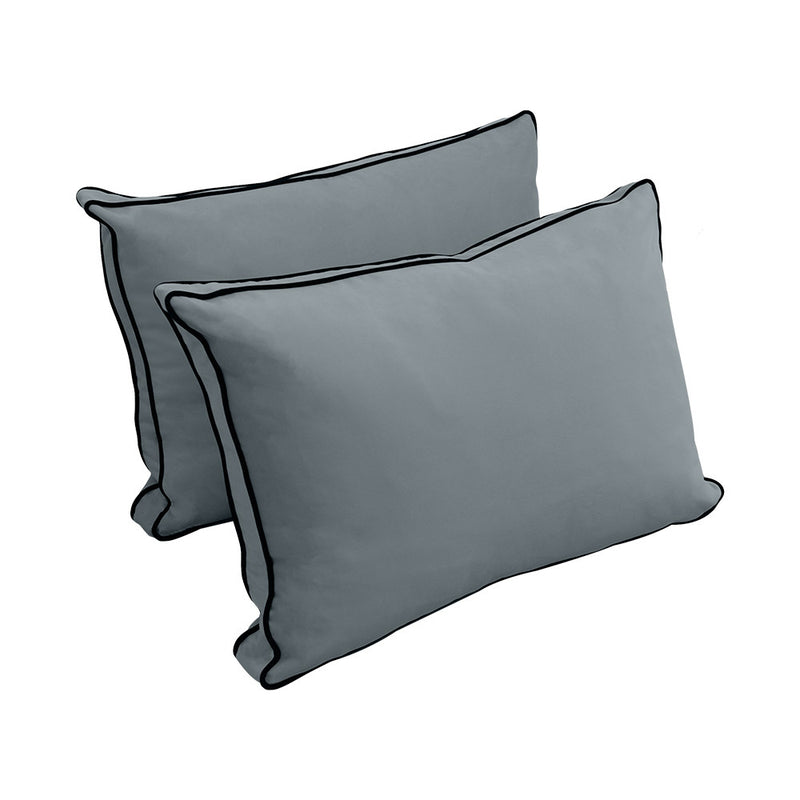 COVER ONLY Model V1 Twin Velvet Contrast Indoor Daybed Cushion Bolster - AD347