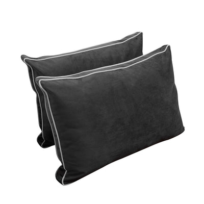 COVER ONLY Model V1 Twin Velvet Contrast Indoor Daybed Cushion Bolster - AD350