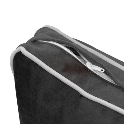 COVER ONLY Model V1 Twin Velvet Contrast Indoor Daybed Cushion Bolster - AD350