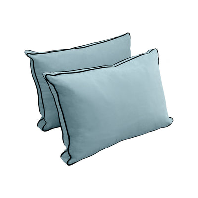 COVER ONLY Model V1 Twin Velvet Contrast Indoor Daybed Cushion Bolster - AD355