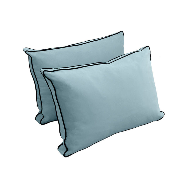 COVER ONLY Model V1 Twin Velvet Contrast Indoor Daybed Cushion Bolster - AD355